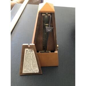 Vintage Metronome de Maelzel Wood Made By Seth Thomas Clock Co. USA works